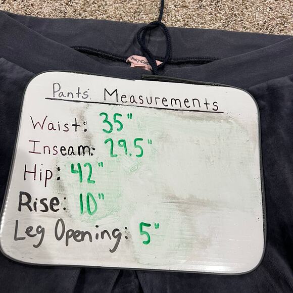 Women's Regal Blue Juicy Couture Velour Hoodie Sweatshirt and Joggers Set Sz L - Picture 11 of 11